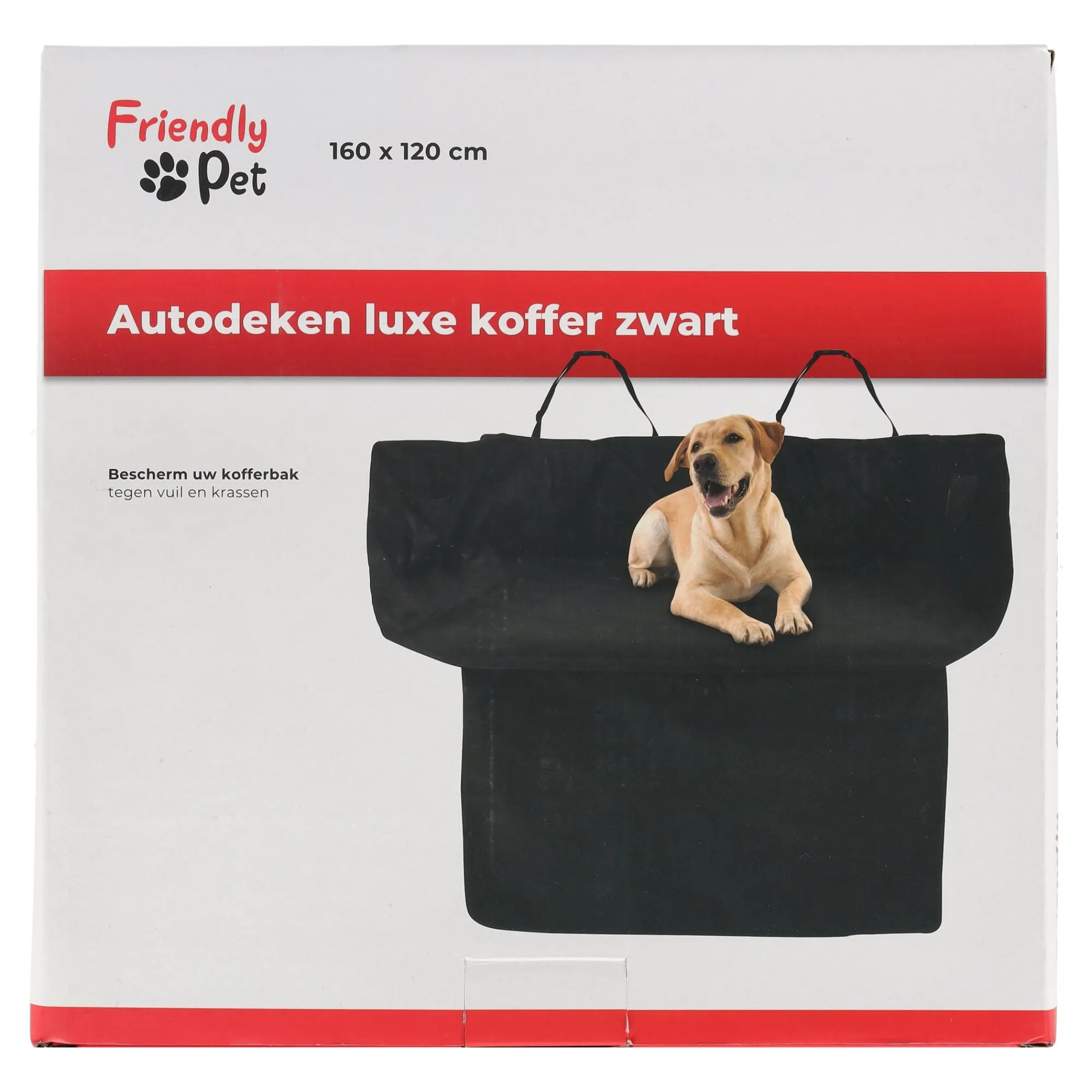 Friendly Pet Reizen Hond<Autodeken luxe koffer zwart 160x120cm