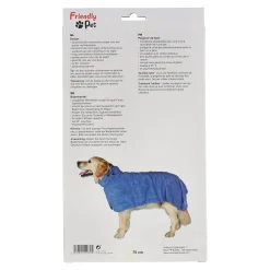 Friendly Pet Hondenverzorging<Badmantel hond blauw XL 75cm