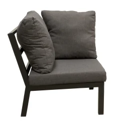 Bois le Duc Loungesets<Bank hoek Brozzi zwart met kussens