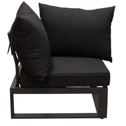 Bois le Duc Loungesets<Bank hoek Frullo antraciet met kussens
