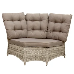 Bois le Duc Loungesets<Bank hoek rond Aprano white orchid met kussens