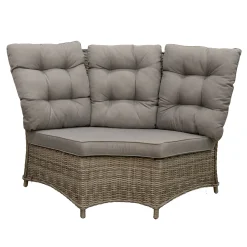 Bois le Duc Loungesets<Bank hoek rond Aprano willow grey met kussens