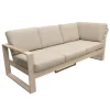 Bois le Duc Loungesets<Bank 2-zit en hoek rechts Malviza latte met kussens