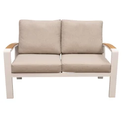 Bois le Duc Loungesets<Bank 2-zit Foxton wit met kussens