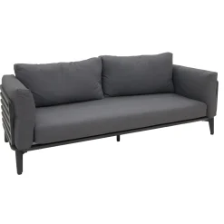 Bois le Duc Loungesets<Bank 2-zit Pereto antraciet met kussens