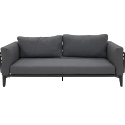 Bois le Duc Loungesets<Bank 2-zit Pereto antraciet met kussens