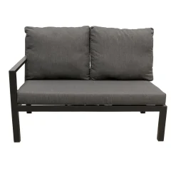 Bois le Duc Loungesets<Bank 2-zit rechts Brozzi zwart met kussens