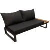 Bois le Duc Loungesets<Bank 2-zits links Frullo antraciet met kussens