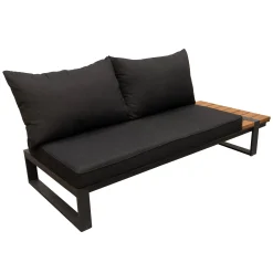 Bois le Duc Loungesets<Bank 2-zits links Frullo antraciet met kussens