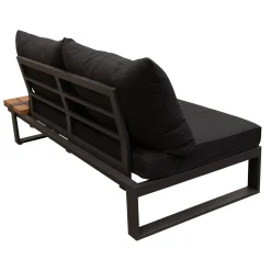 Bois le Duc Loungesets<Bank 2-zits links Frullo antraciet met kussens