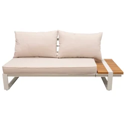 Bois le Duc Loungesets<Bank 2-zits links Frullo crème met kussens