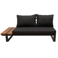 Bois le Duc Loungesets<Bank 2-zits rechts Frullo antraciet met kussens