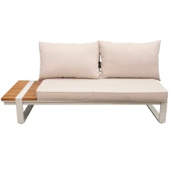 Bois le Duc Loungesets<Bank 2-zits rechts Frullo crème met kussens