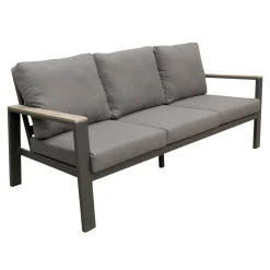 Bois le Duc Loungesets<Bank 3-Zit Stapleford antraciet met kussens