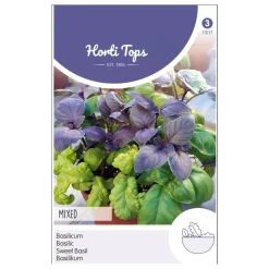 Horti Tops Moestuin<Basilicum gemengd zaad