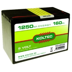 Koltec Afrastering<Batterij 9V - 160AH Alkeline