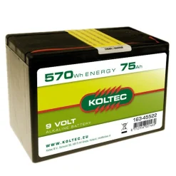 Koltec Afrastering<Batterij 9V - 75AH Alkeline