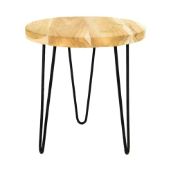 Mega Collections Tuintafels|Binnenmeubels<Bijzettafel teak en metaal 38 x 41 cm