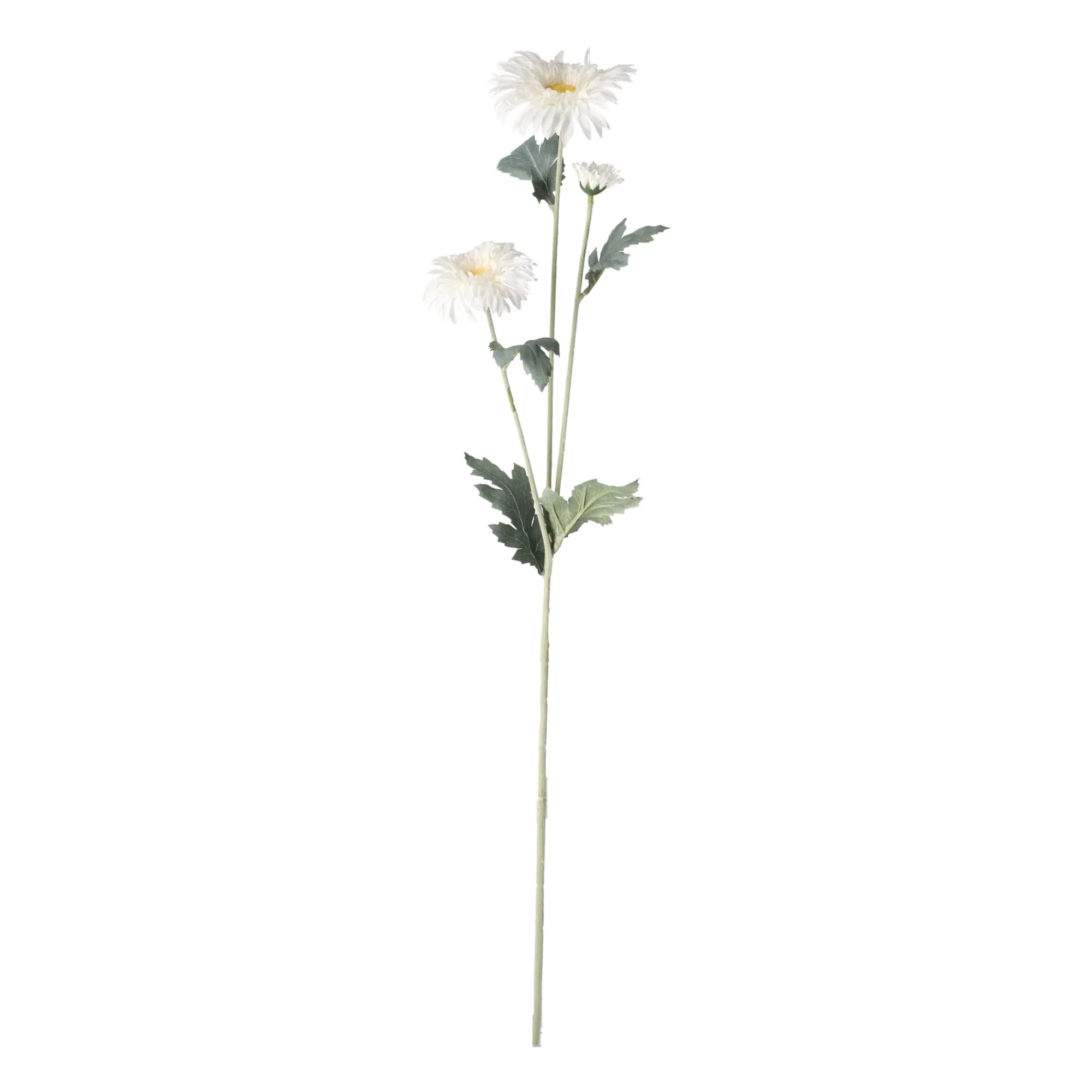 Decoris Kunstplanten En Kunstbloemen<Bloem op steel wit 68 cm
