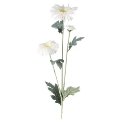 Decoris Kunstplanten En Kunstbloemen<Bloem op steel wit 68 cm