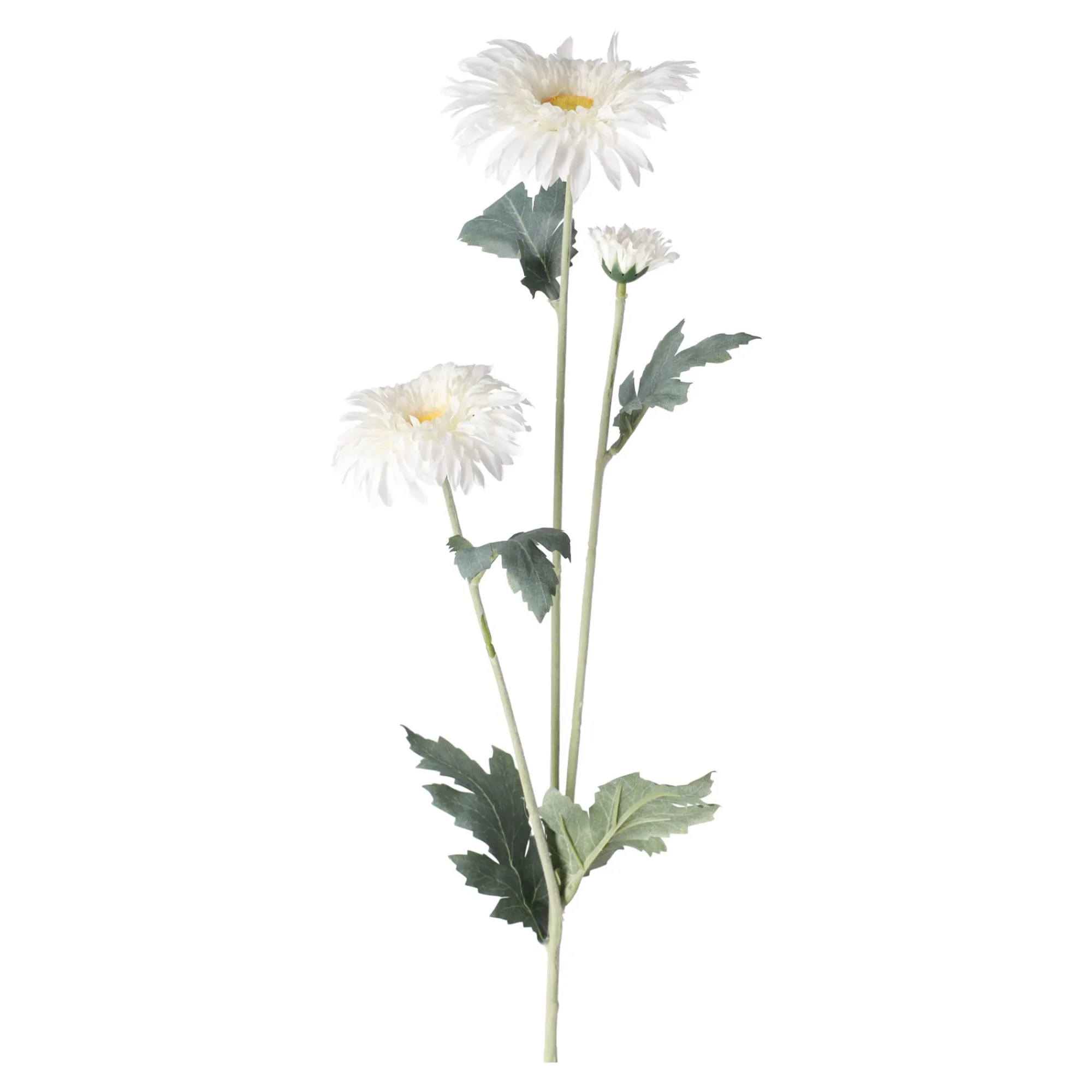 Decoris Kunstplanten En Kunstbloemen<Bloem op steel wit 68 cm
