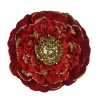 Decoris Kerstdecoratie<Bloem poly rood 10 cm