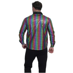 Van Cranenbroek Herenkostuums<Blouse Carnaval regenboog S