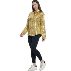 Van Cranenbroek Dameskostuums<Blouse glitter goud vrouw S