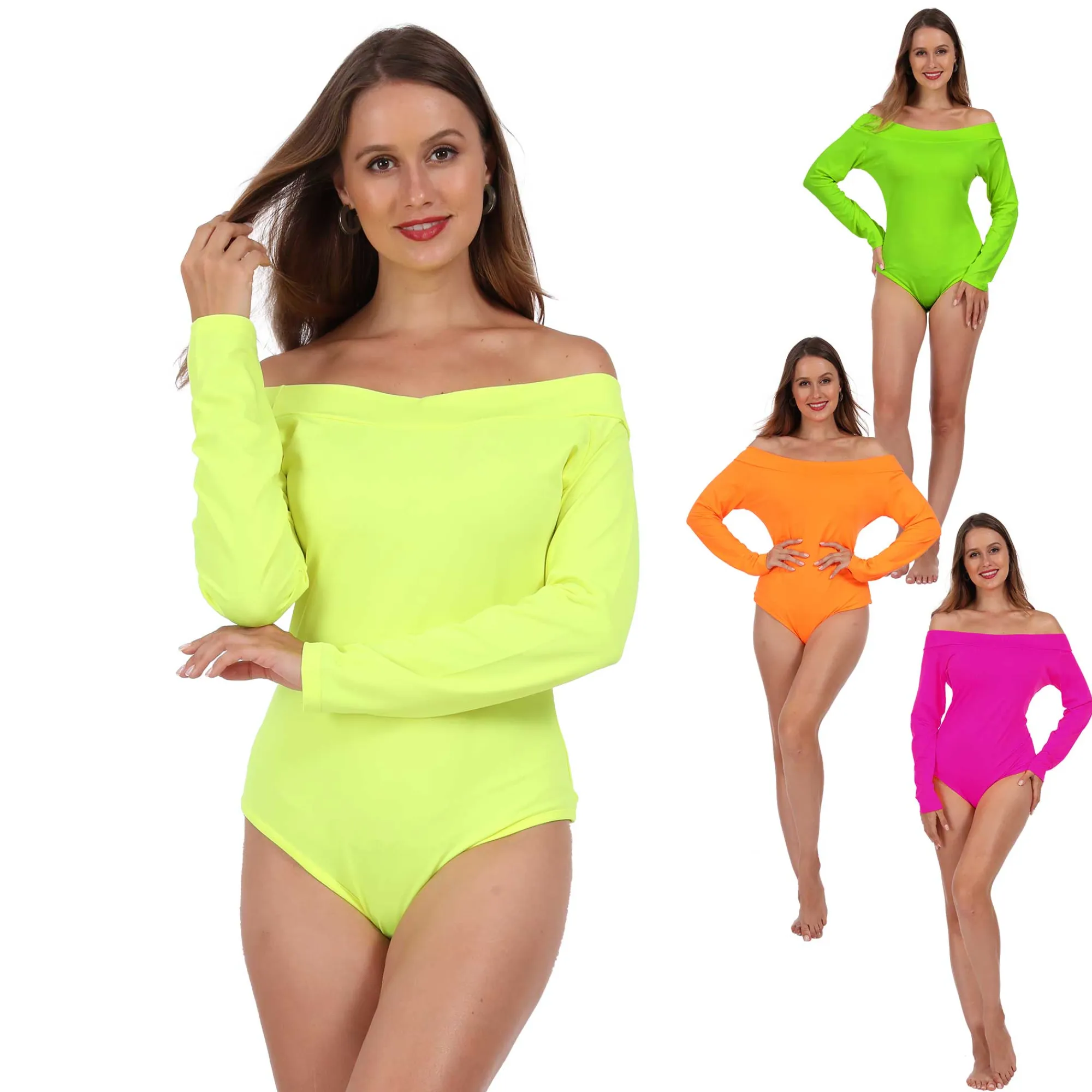 Van Cranenbroek Dameskostuums<Bodysuit dames neon