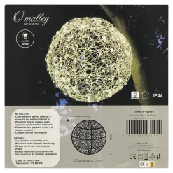 O'malley Kerstdecoratie|Kerstverlichting<Bol Quebec 50 cm 720LED-ww