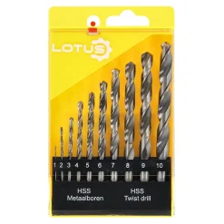 Lotus Toebehoren Elektrisch Gereedschap<Borenset metaal HSS 10-delig