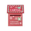 Kerstdecoratie<Brievenbus rood 13x19x7cm