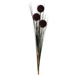 O'malley Kunstplanten En Kunstbloemen<Bruine grasbundel met bol 98 cm