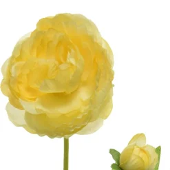 Everlands Kunstplanten En Kunstbloemen<Camelia op steel 57 cm geel