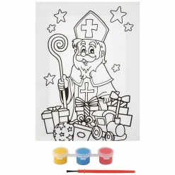 Creative Craft Group Kerstdecoratie<Canvas 20 x 15 cm Sint
