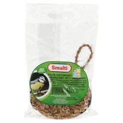 Smulti Vogelsnacks<Cocosnoot half vet met meelworm