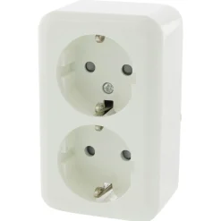 Q-link Schakelmateriaal<Contactdoos 2V Exo OPB RA PW
