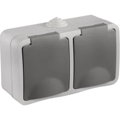 Q-link Schakelmateriaal<Contactdoos 2-voudig RA IP54 opbouw QL
