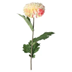 Everlands Kunstplanten En Kunstbloemen<Dahlia op steel creme 75 cm