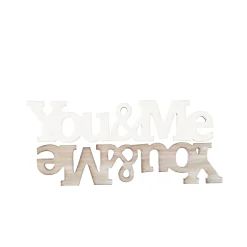 O'malley Woondecoratie<Deco hout You&Me 22 cm assorti