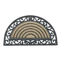 Van Cranenbroek Woondecoratie<Deurmat rubber-kokos halfrond 45x75cm