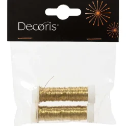 Decoris Woondecoratie<Draad metaal 3mm 6m goud 2st