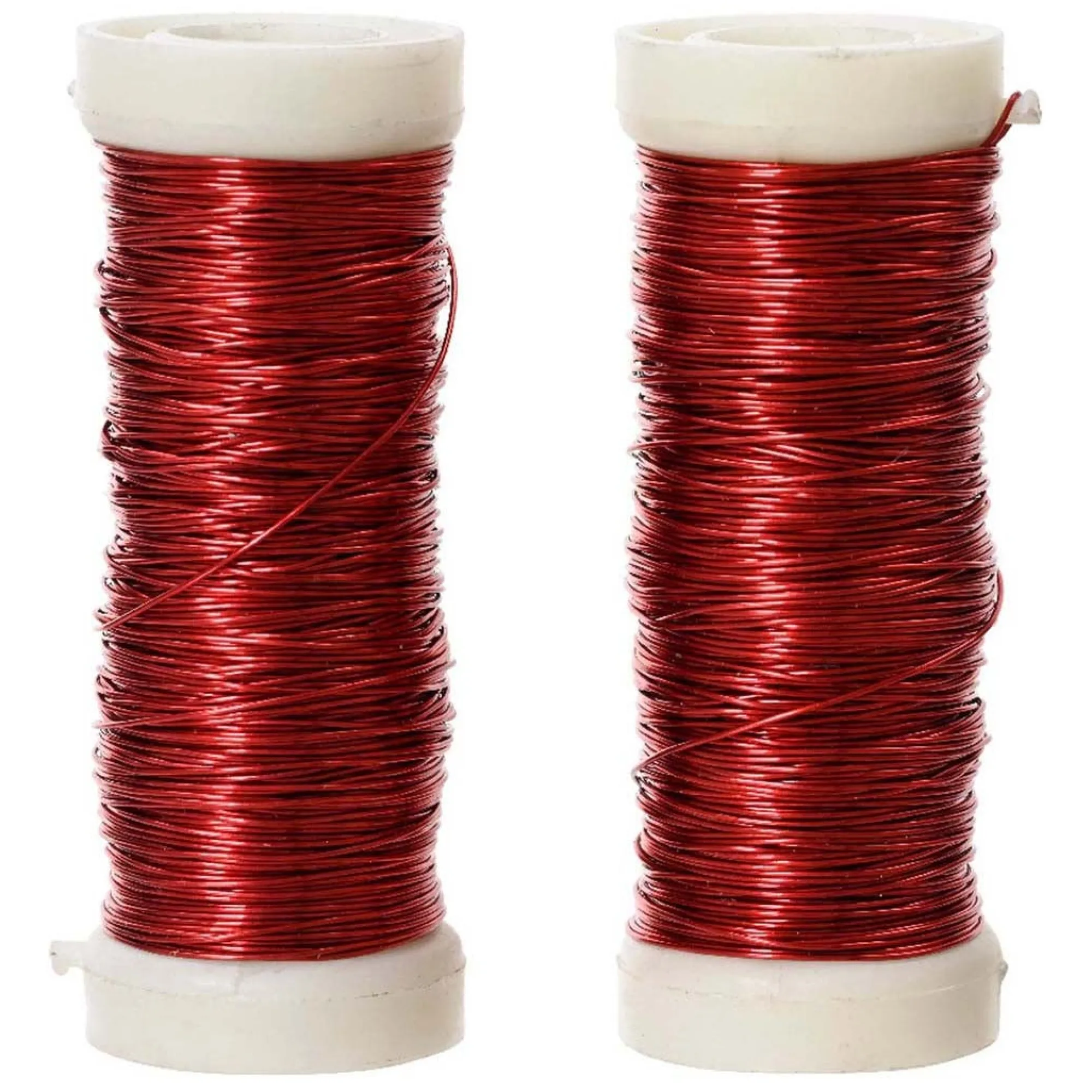 Decoris Woondecoratie<Draad metaal 3mm 6m rood 2st