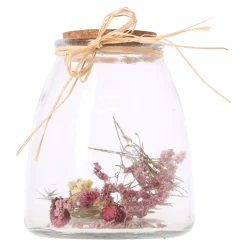 Natural Collections Woondecoratie<Fles bloemen glas 15 cm multi