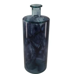 Natural Collections Vazen En Potten<Fles glas recycle blauw 15 x 40 cm