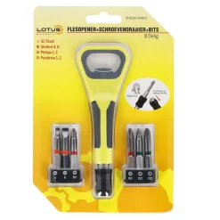 Lotus Handgereedschap<Flesopener met schroevendraaier en bits
