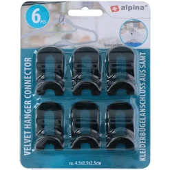 Alpina Schoonmaken<Fluwelen kleerhangerverbinder 6st