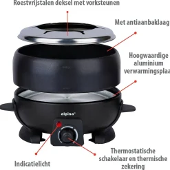 Alpina Koken & Tafelen<Fondueset 2,3 L 800W