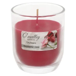 O'malley Kaarsen<Geurkaars in glas 7 x 8 cm - raspberry rose