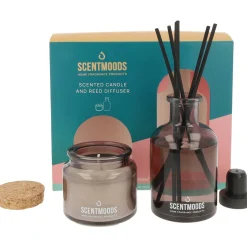 Scentmoods Kaarsen<Giftset She kaars & geurstokjes
